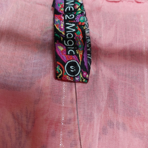 Me 2 Magic Pink Small Boho Maxi Tiered Floral Dress - Picture 8 of 10